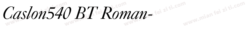 Caslon540 BT Roman字体转换